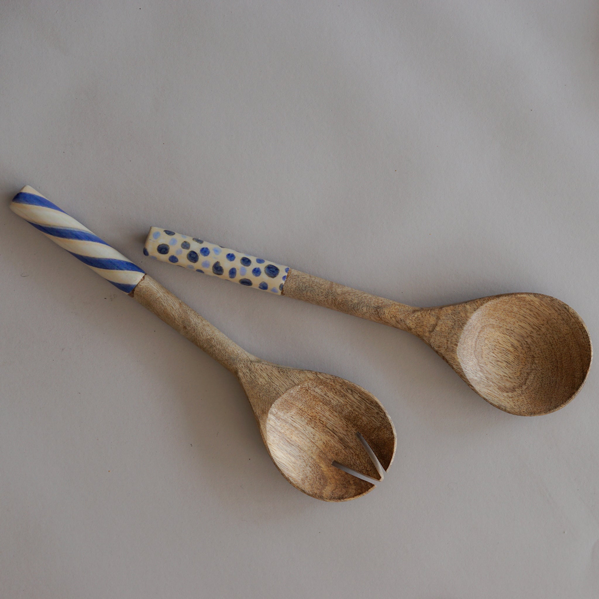 Toile Mismatched Salad Servers