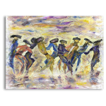 abstract dancing Chassidim