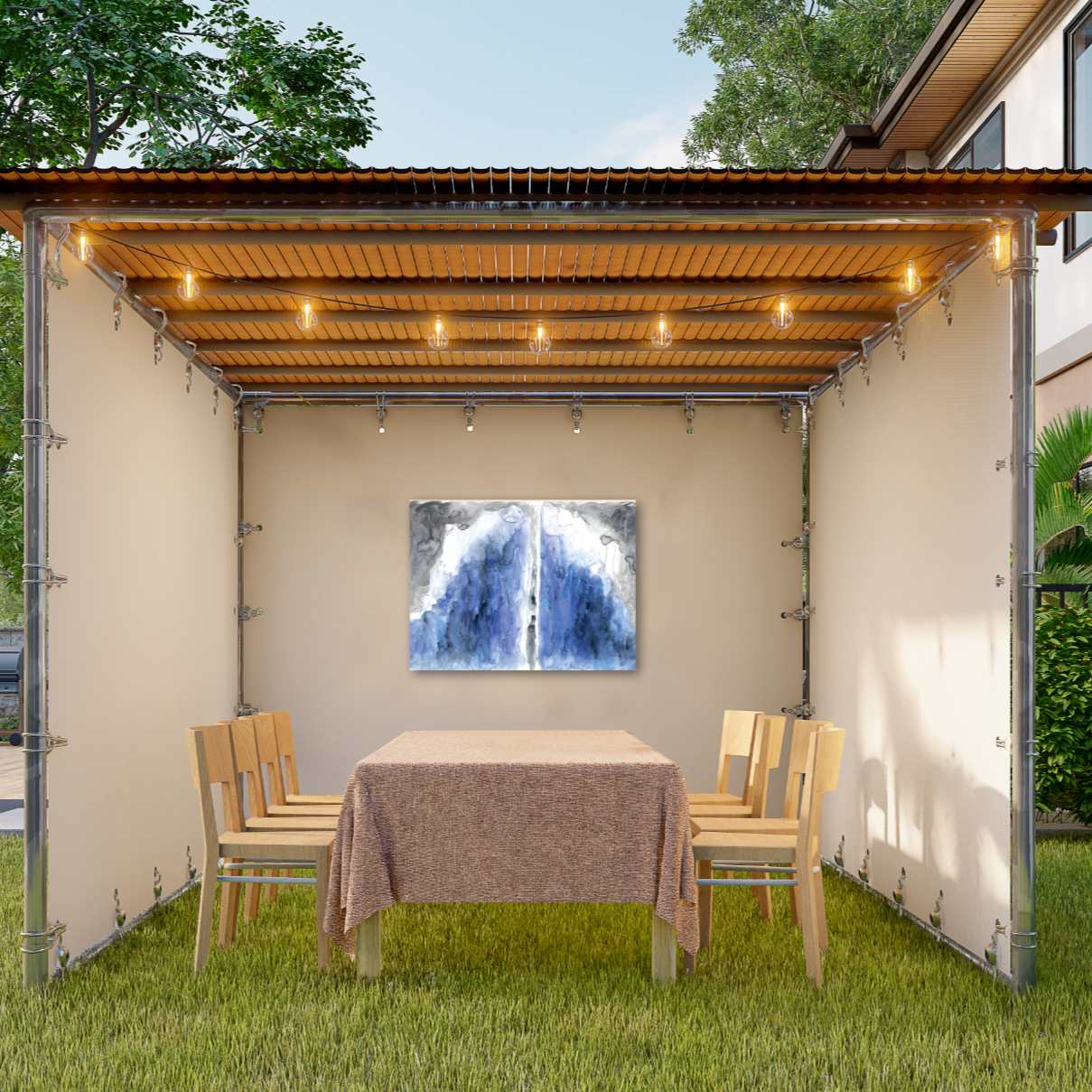 Abstract Crossing the Sea | Sukkah Print