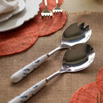 Blue Metal Serving Spoons