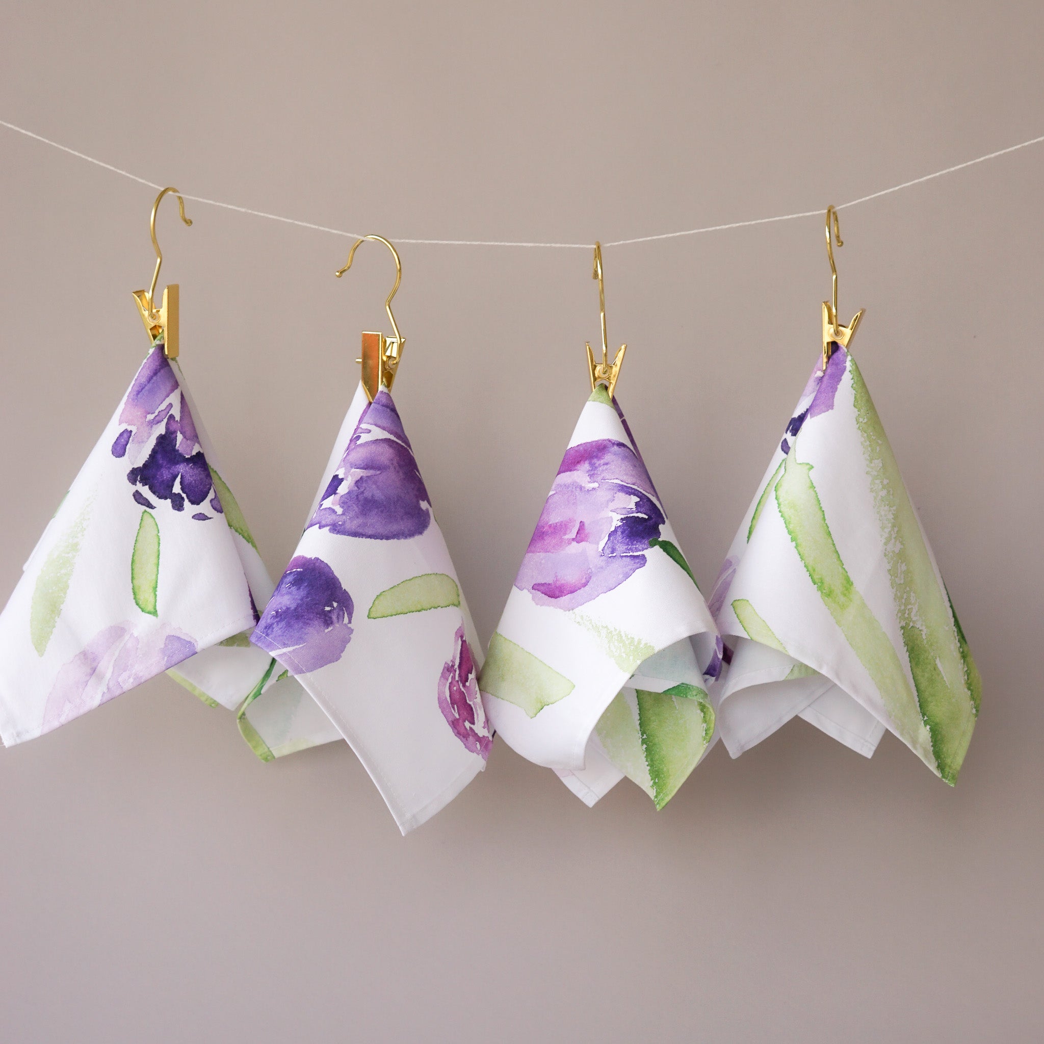 Purple Tulips Napkins | Set of 6