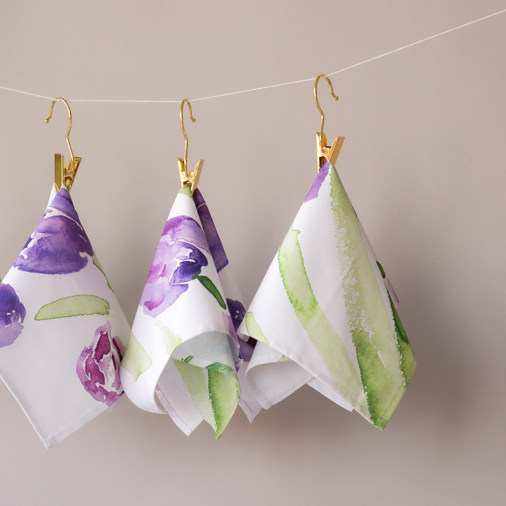 Purple Tulips Napkins | Set of 6