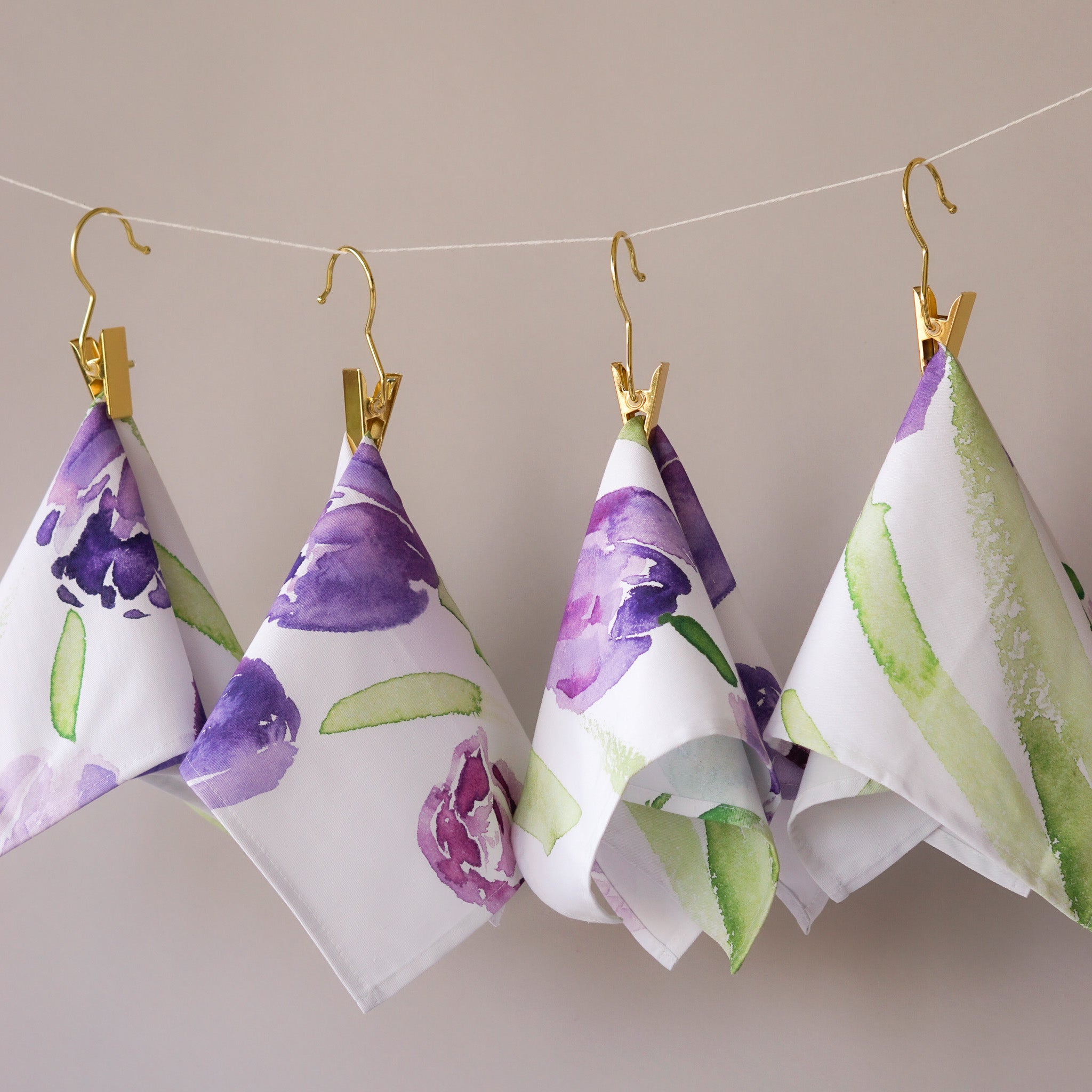 Purple Tulips Napkins | Set of 6