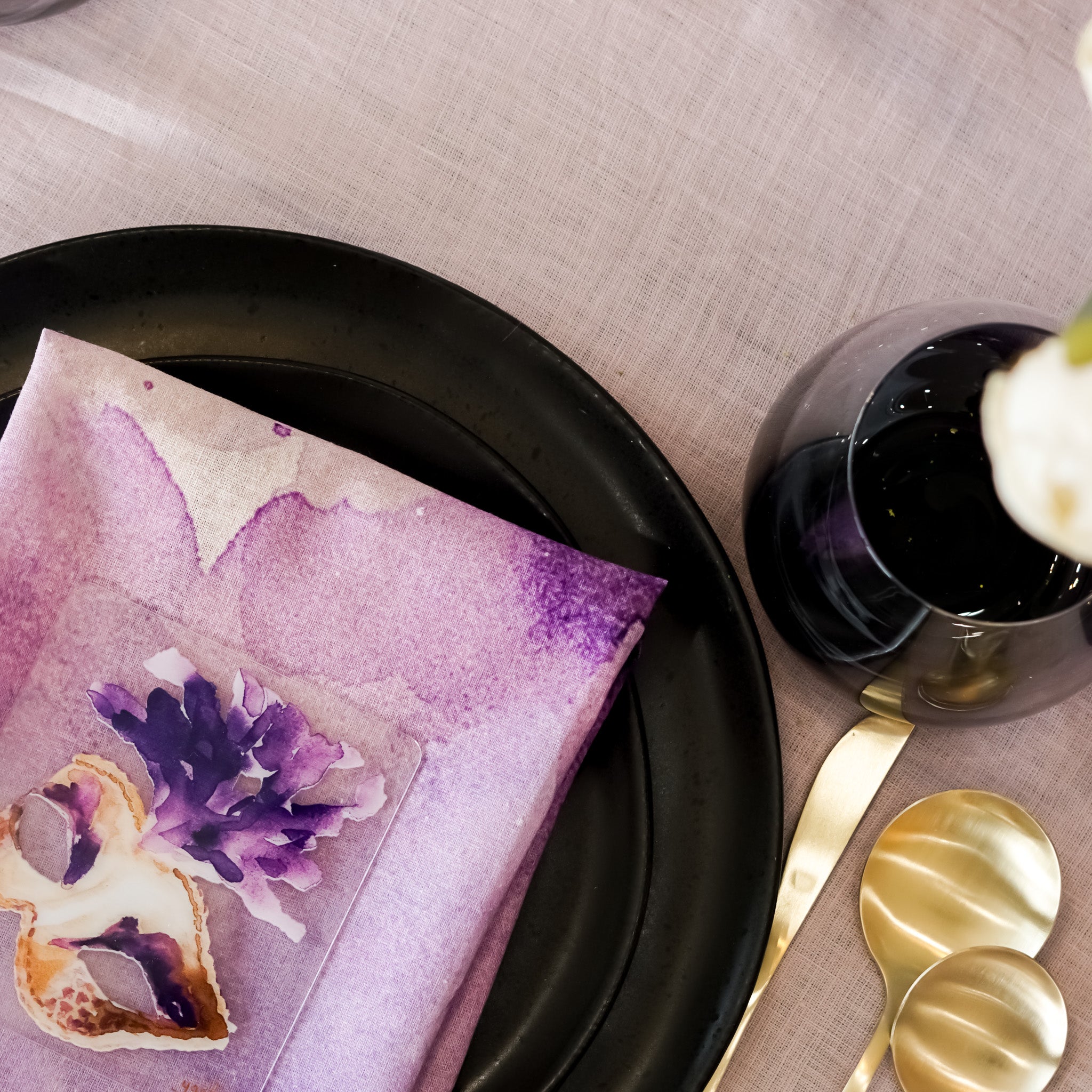 Purple Watercolor Napkins | Set of 6