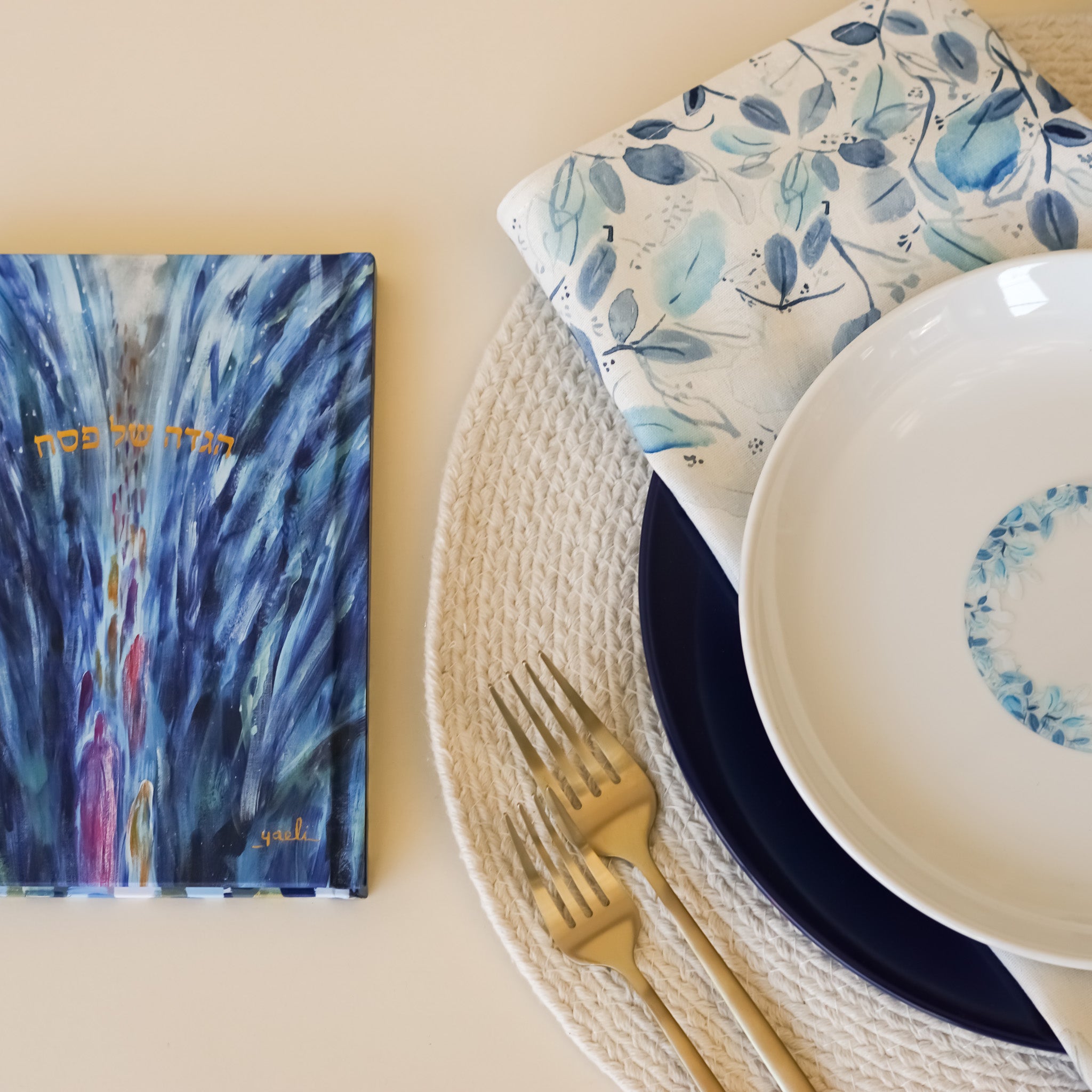 Blue Leaves Napkin | Set of 6