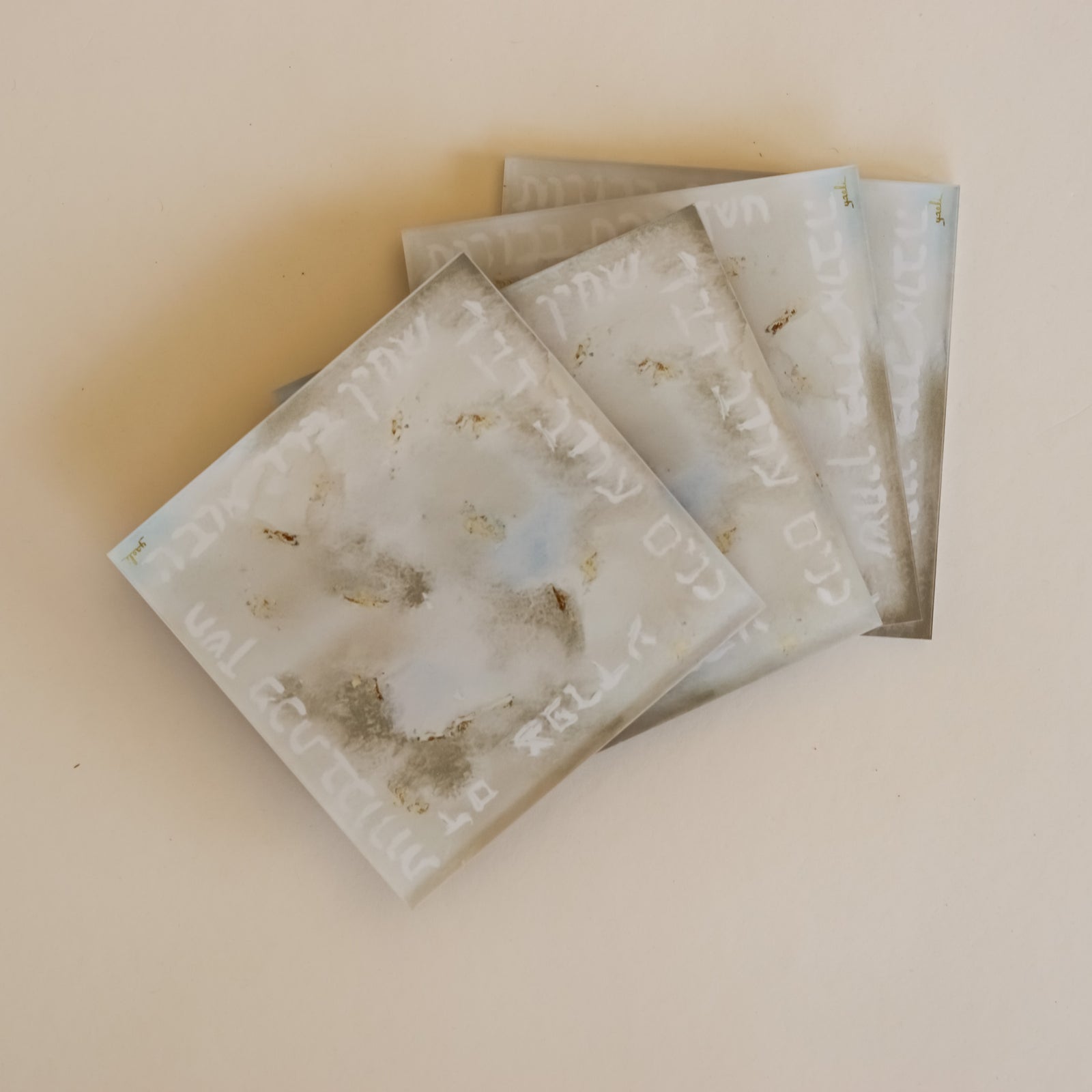 Neutral Pesach Coasters | Set of 4