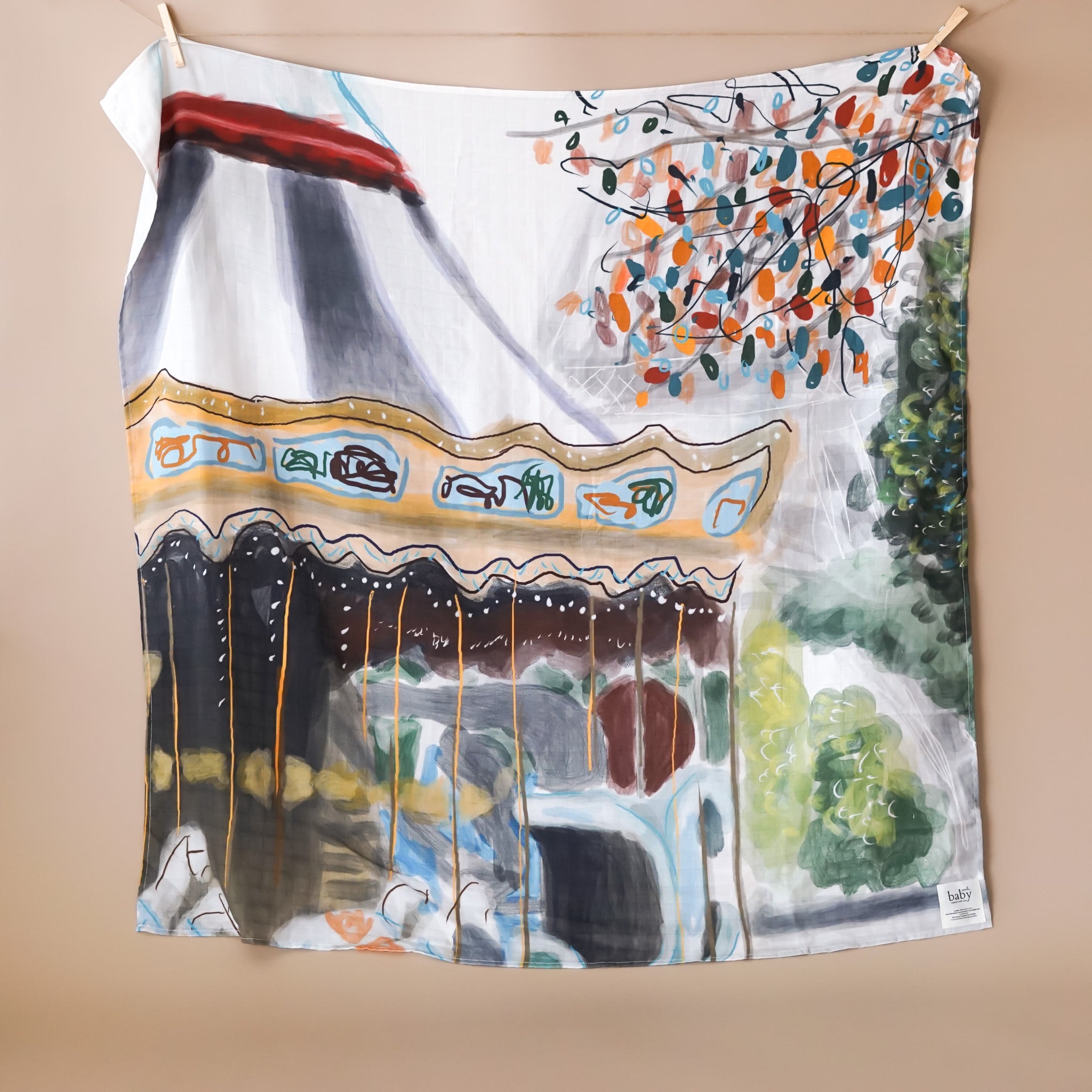 Petit Carrousel | Printed Cotton Swaddle