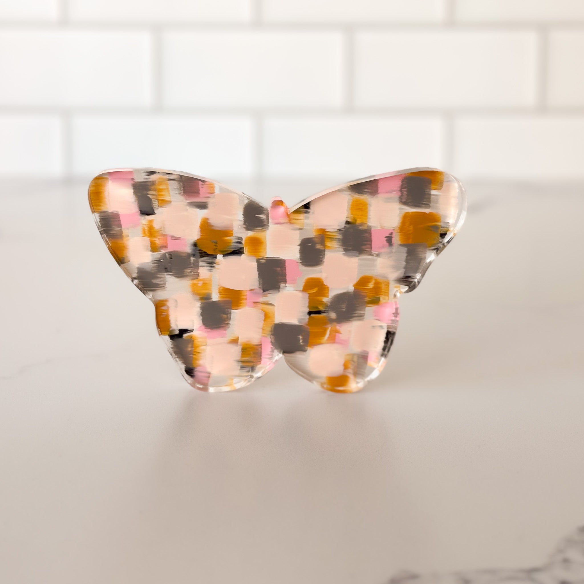 Glasswing Butterfly Acrylic Sculpture