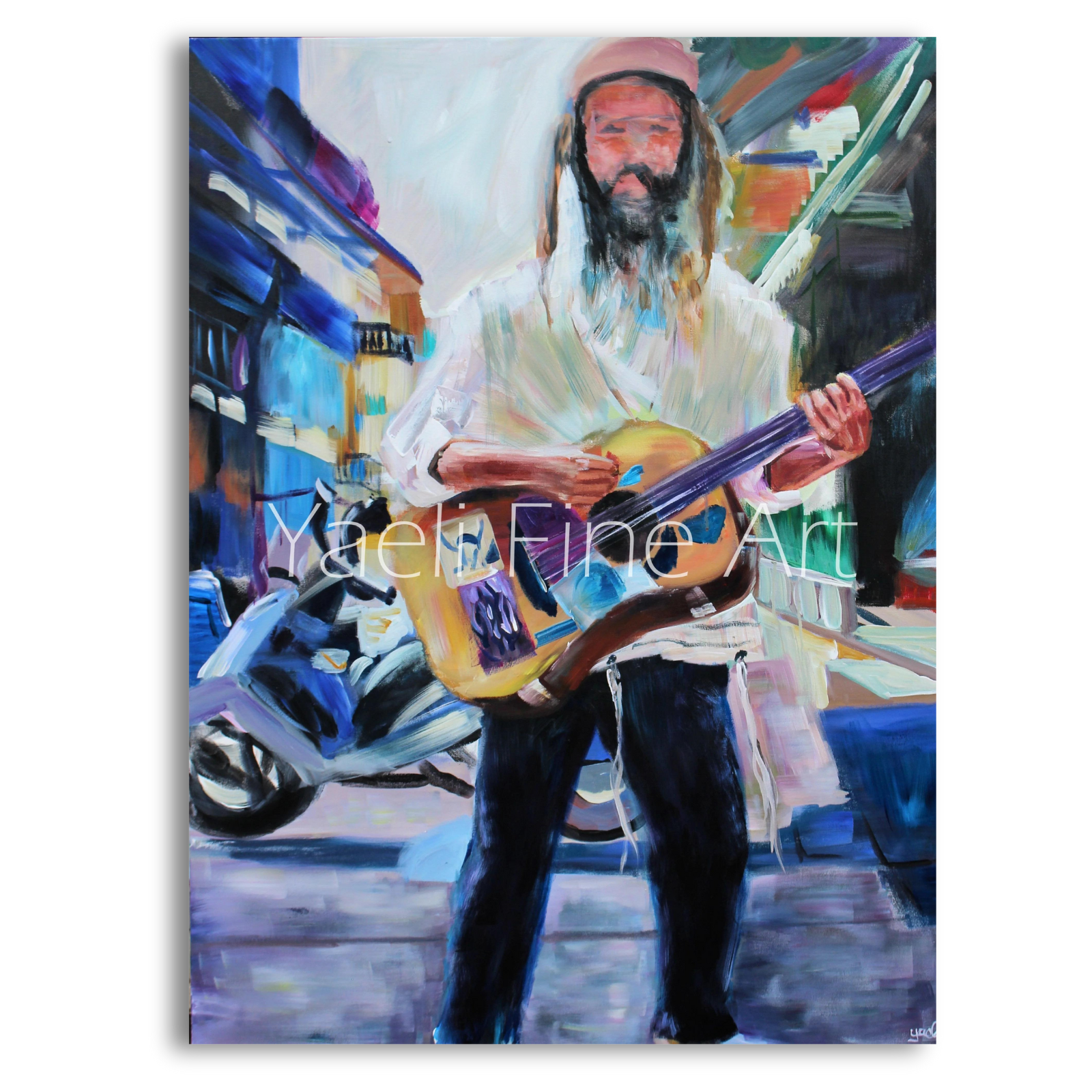 Musician in the street of Jerusalem