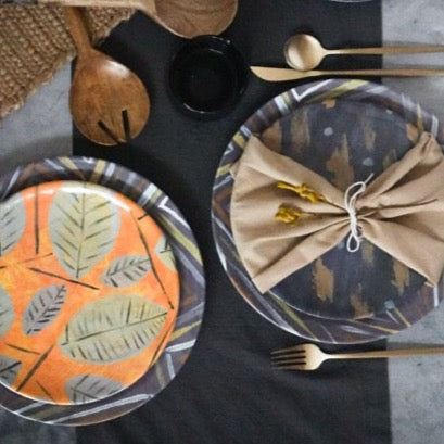 Tribal Melamine Plates| Set of 8