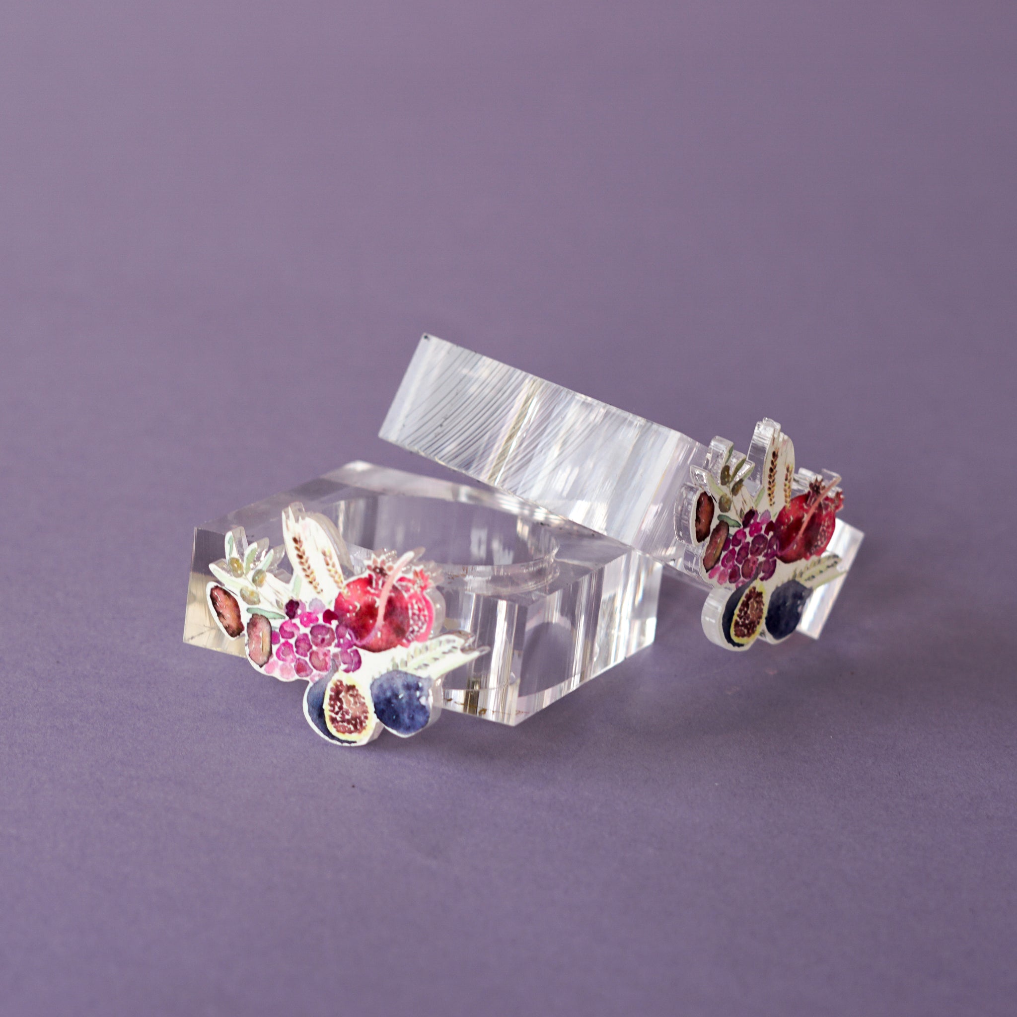 Shivas Haminim Acrylic Napkin Rings