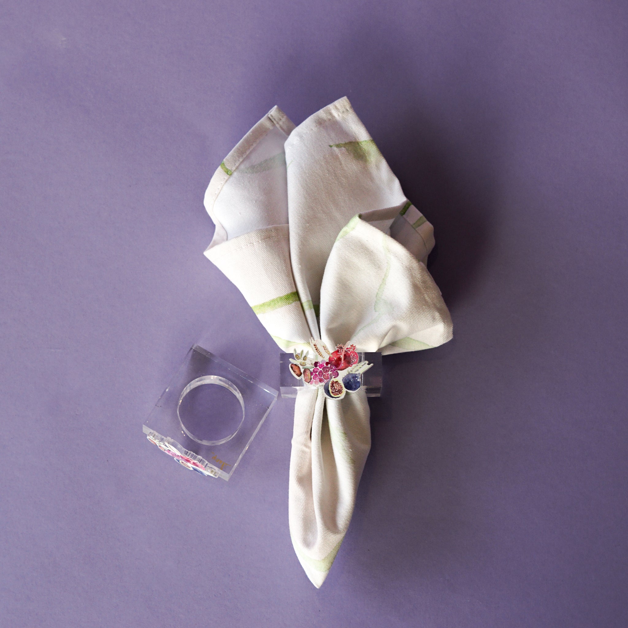 Shivas Haminim Acrylic Napkin Rings