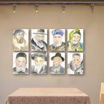 Succos Acrylic Rabbi Trio