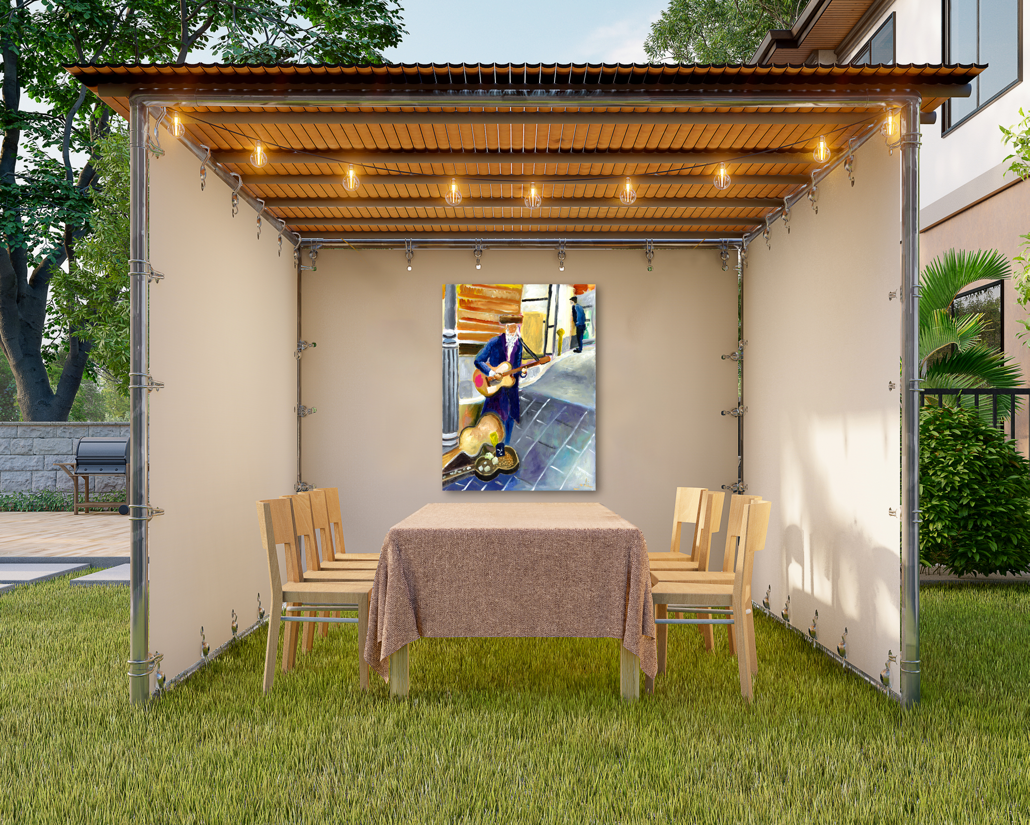Hasidic Guitar | Sukkah Print