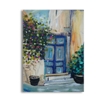 A blue door original painting by Yaeli Vogel