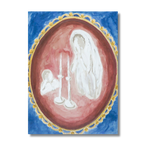 Candle Lighting Cameo | Watercolor