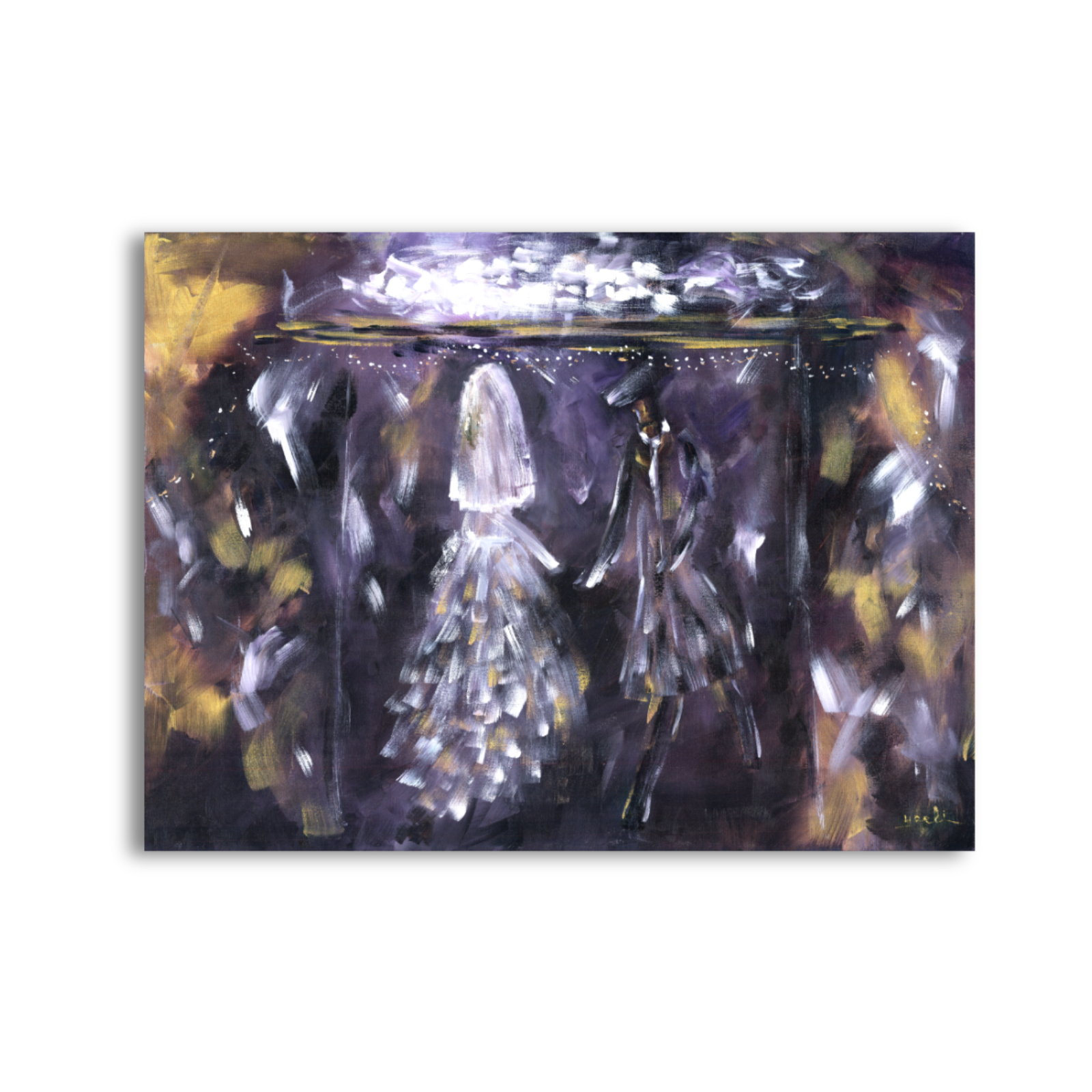 Dark shaded wedding painting