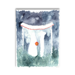 Blue and green watercolor Chuppah