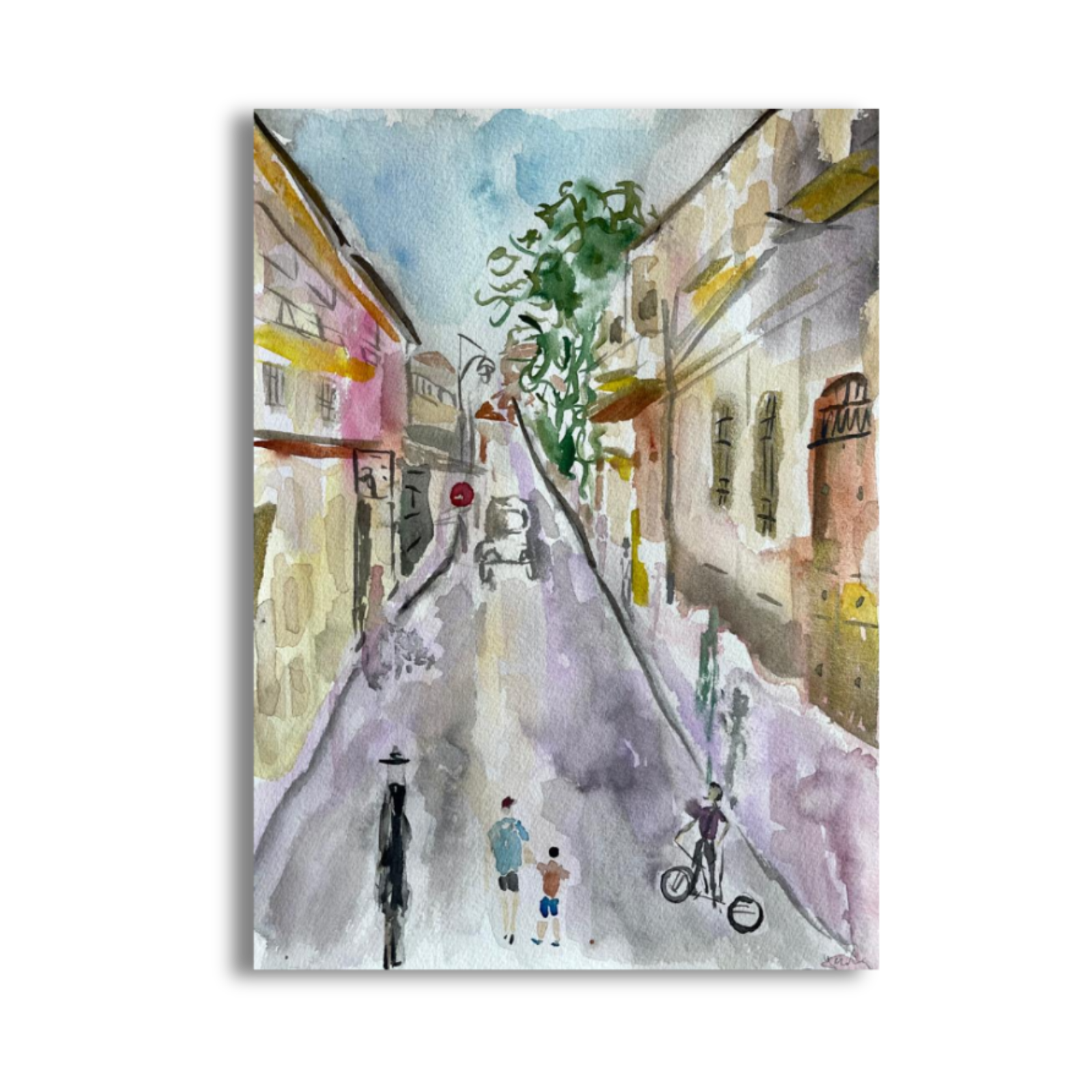 Watercolor Geula painting