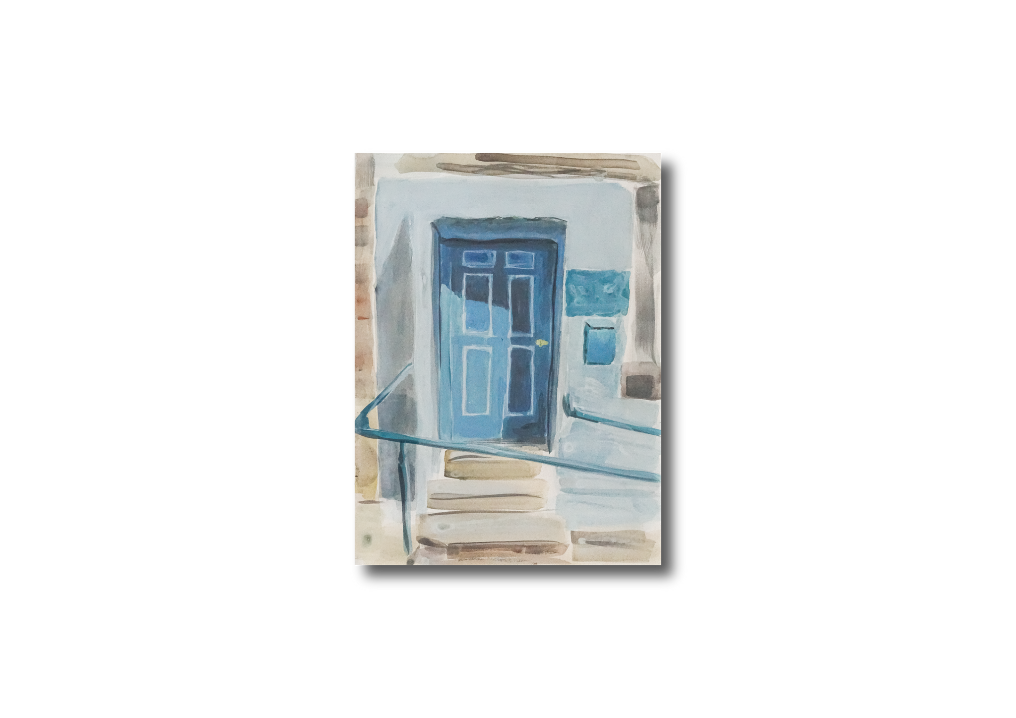 Light Blue Door  Watercolor
