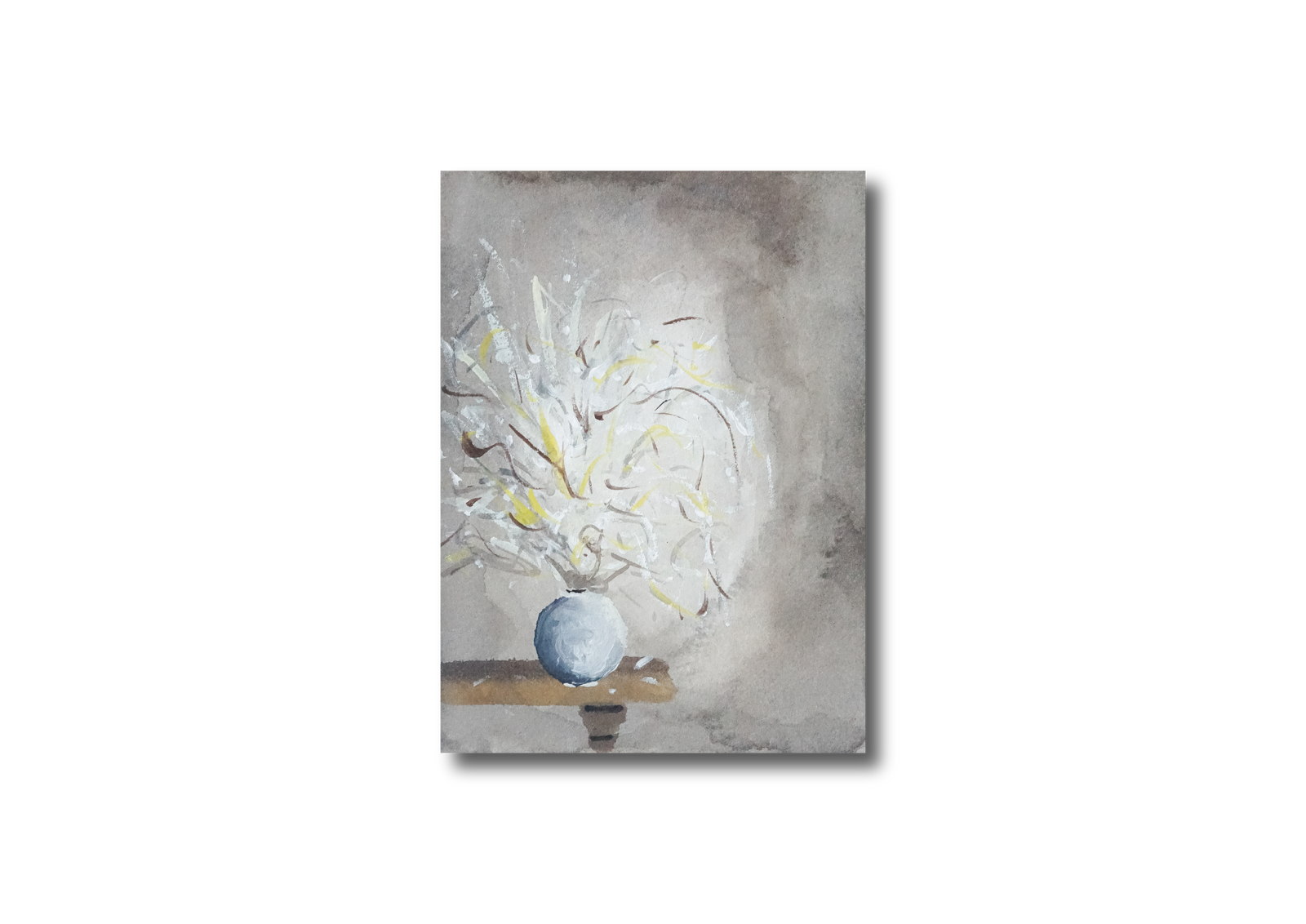 Grey Floral Mini Watercolor