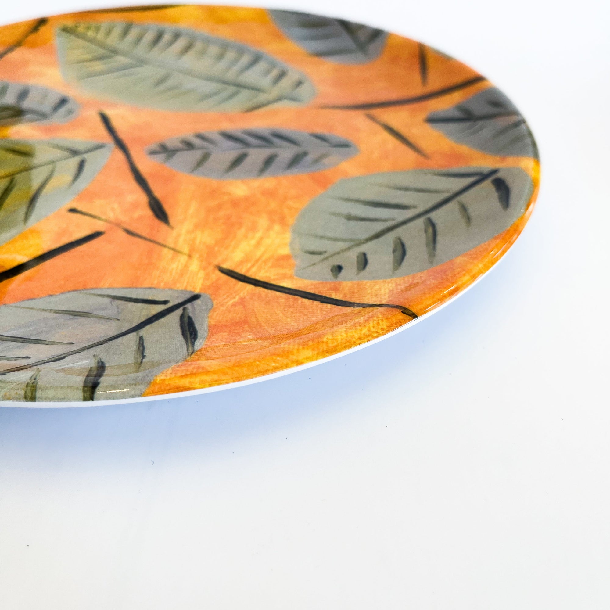 Mustard Leaves Plates | Set of 8