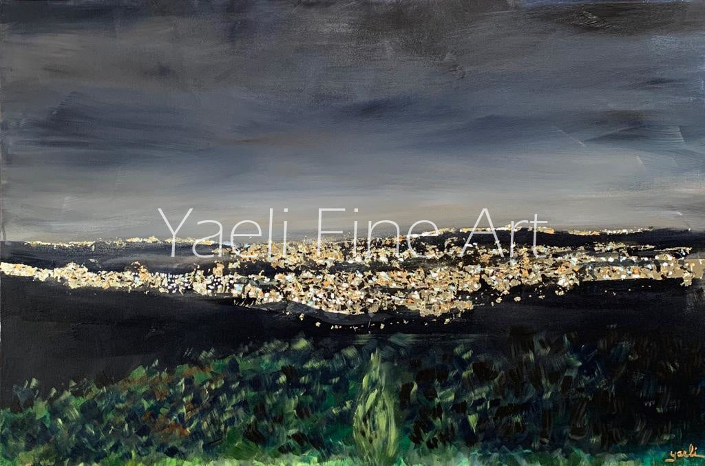 Nighttime Jerusalem Air (SOLD)