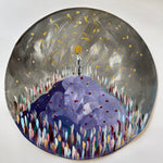 Grey and Blue | Hand Painted Matzah Cover