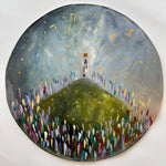 Blue and Green | Hand Painted Matzah Cover