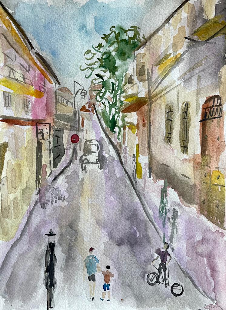 Watercolor Geula painting