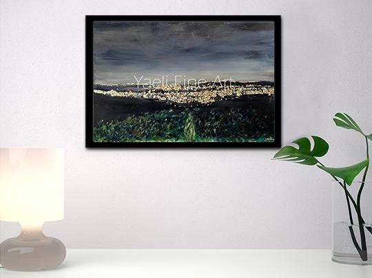 israel skyline painting