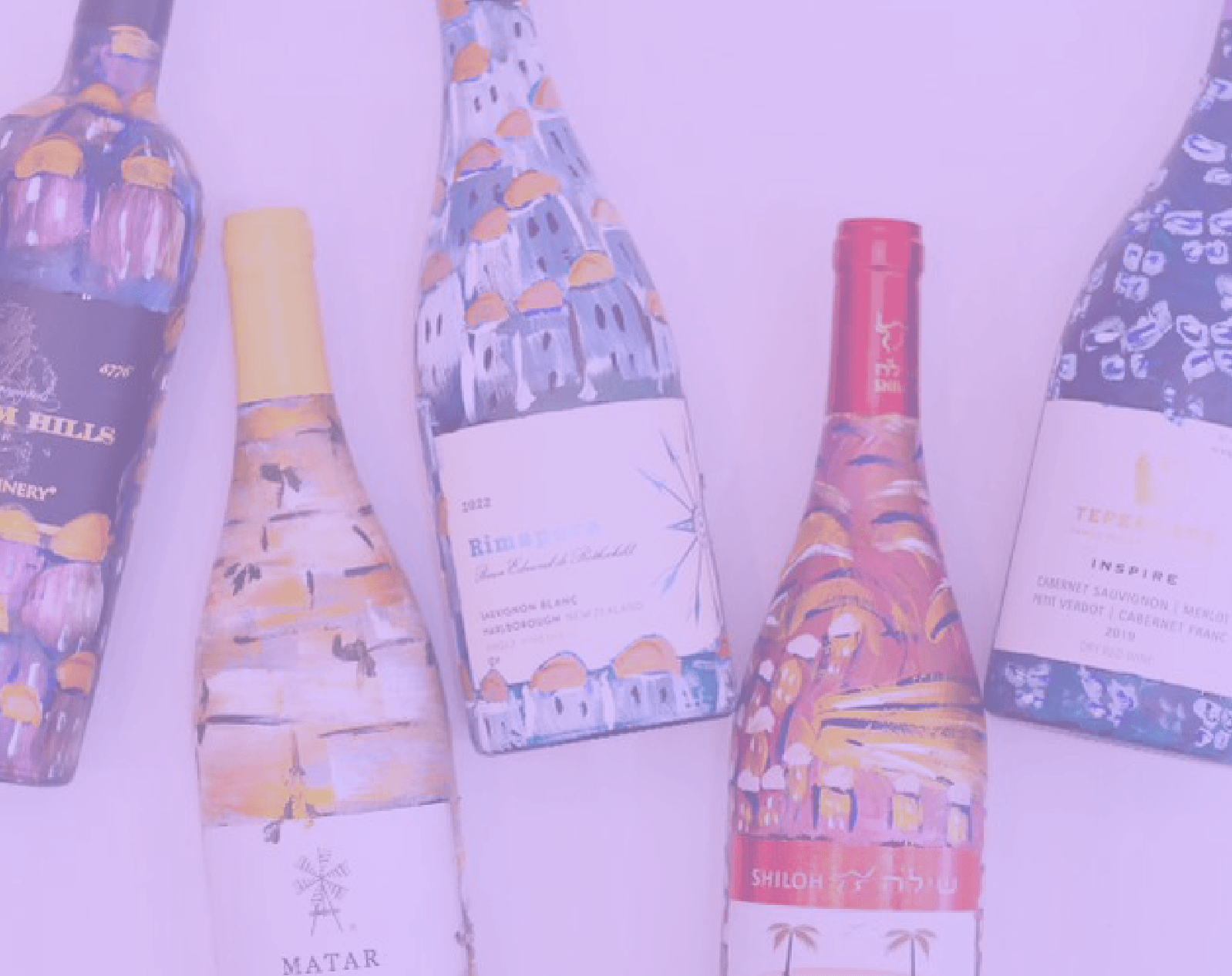 Hand Painted Wine Bottles
