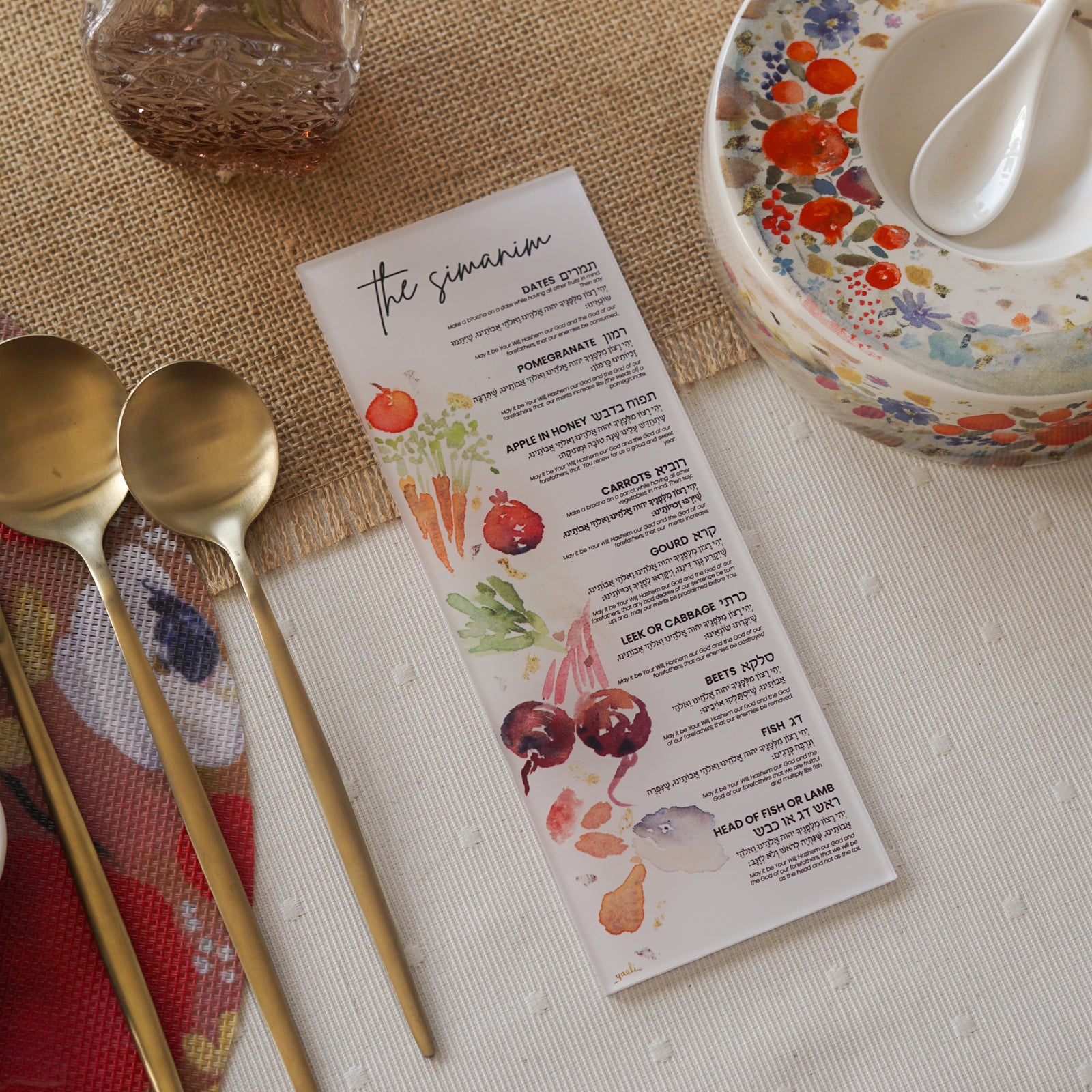 Rosh Hashanah Simanim Cards | English