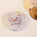 Rosewood Round Acrylic Tray