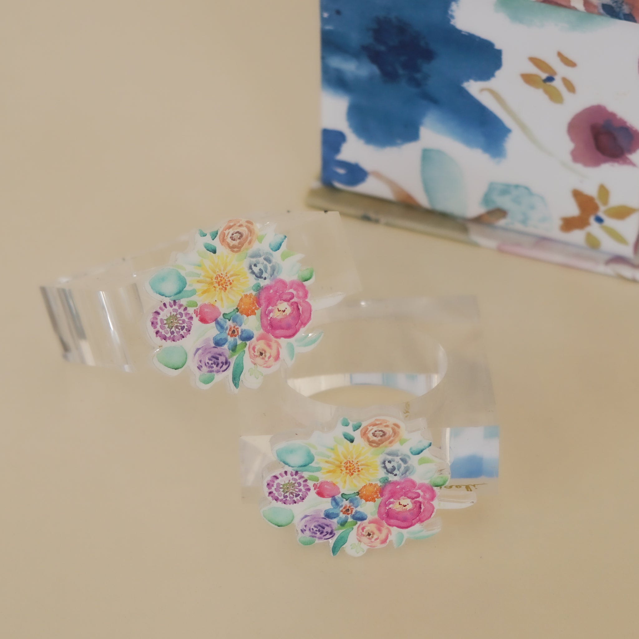 Bloom Acrylic Napkin Rings