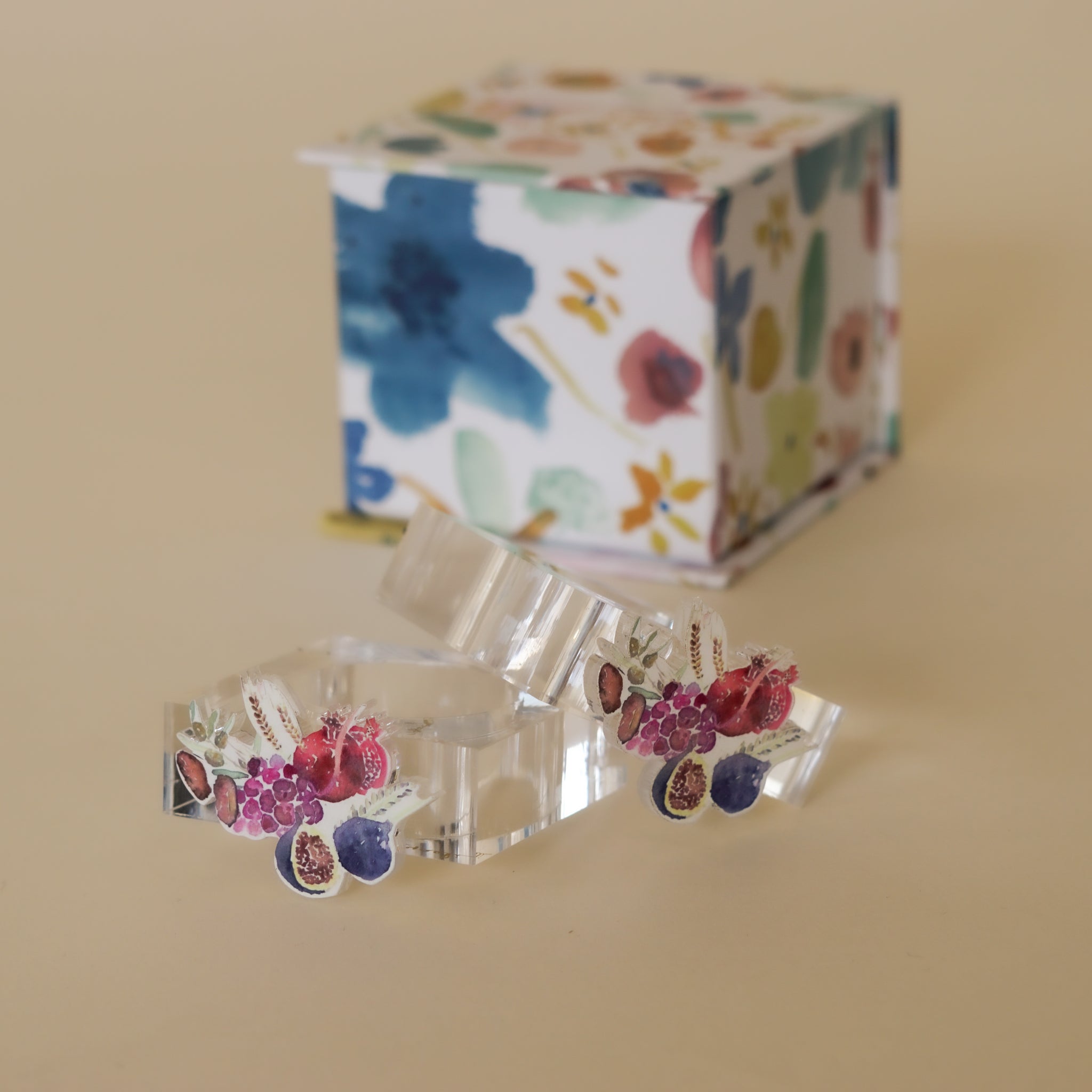 Shivas Haminim Acrylic Napkin Rings