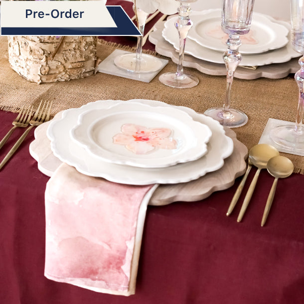 Rosewood Watercolor Napkin | Set of 6