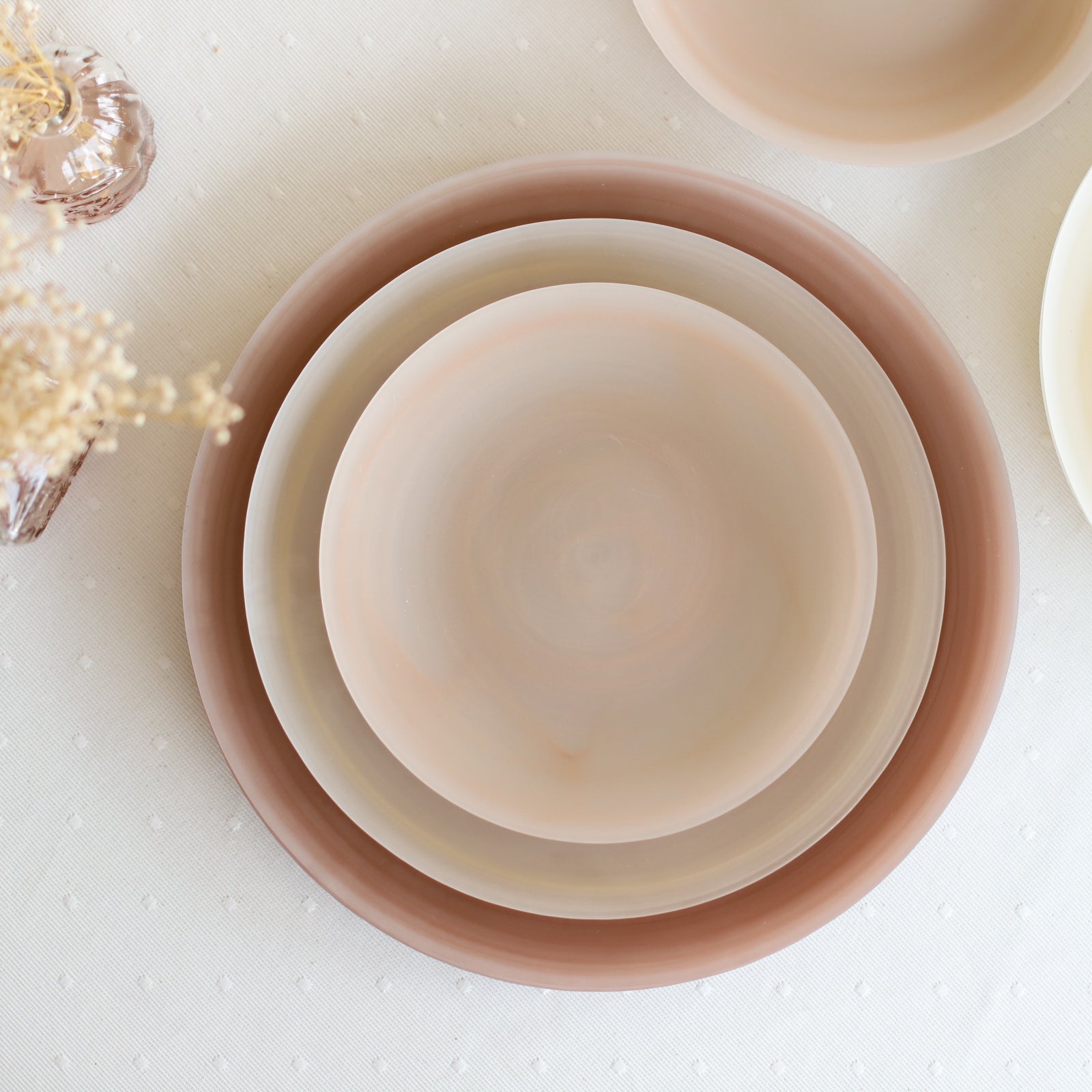 Seashell Cloud Glass Plate | 10.5" Dinner