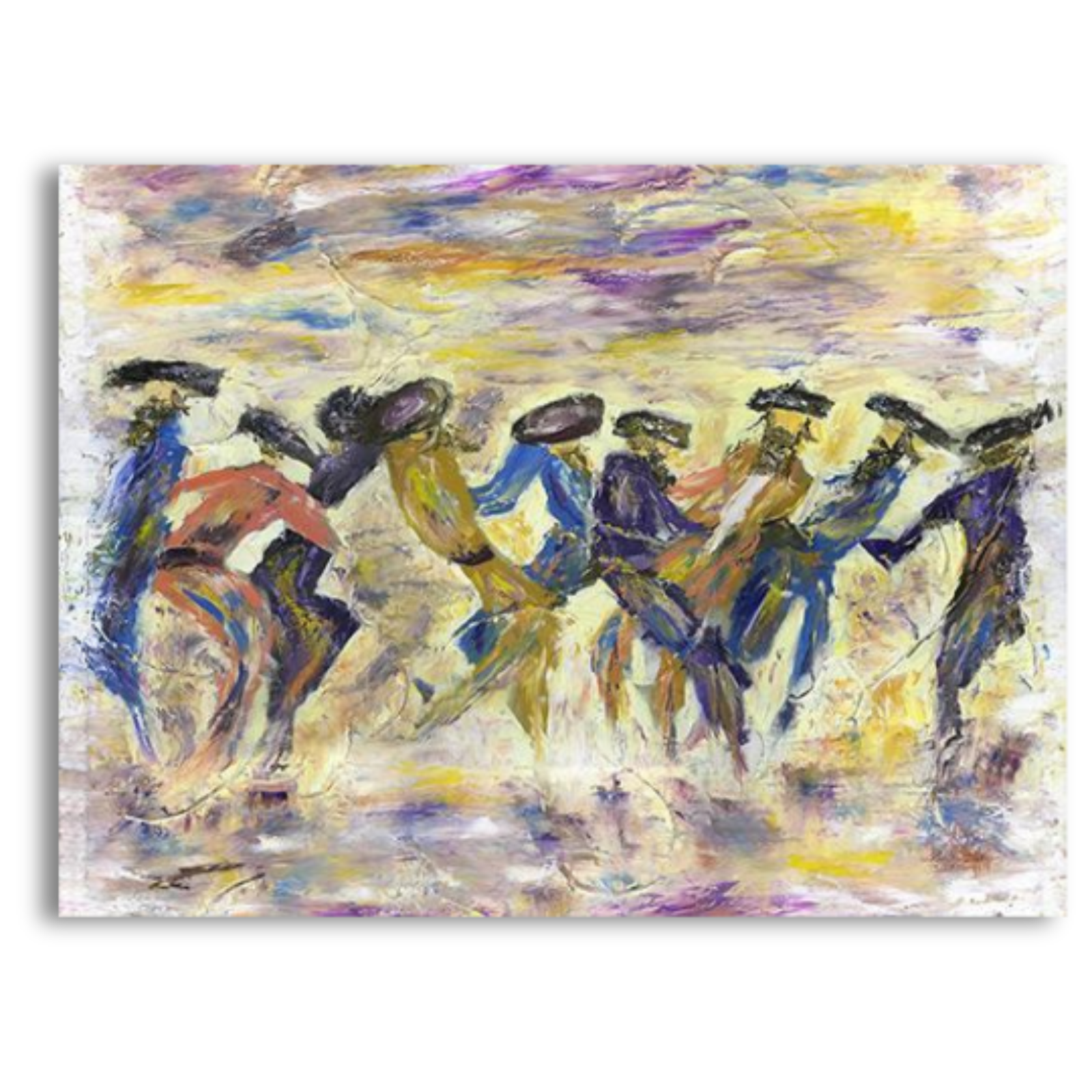 abstract dancing Chassidim 