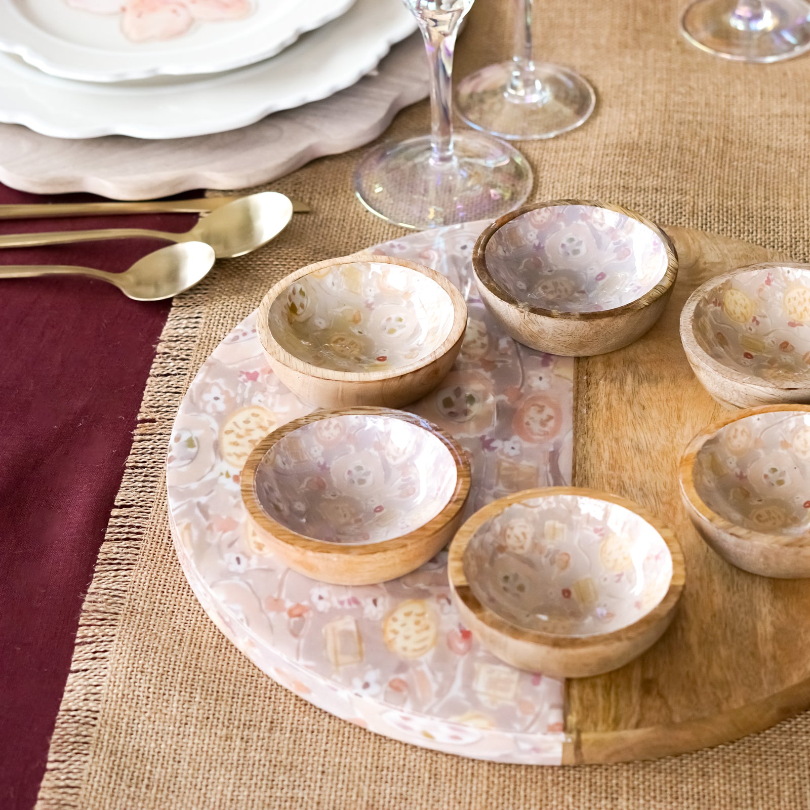 Rosewood Seder Plate