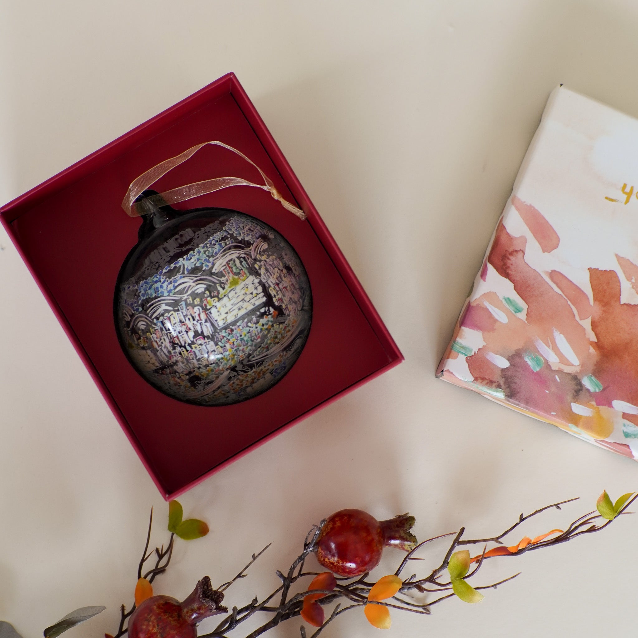 Hanging Glass Art Orb | The Old City