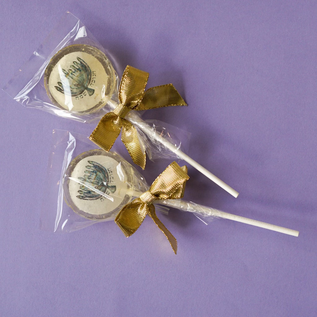 Golden Menorah Lollipop