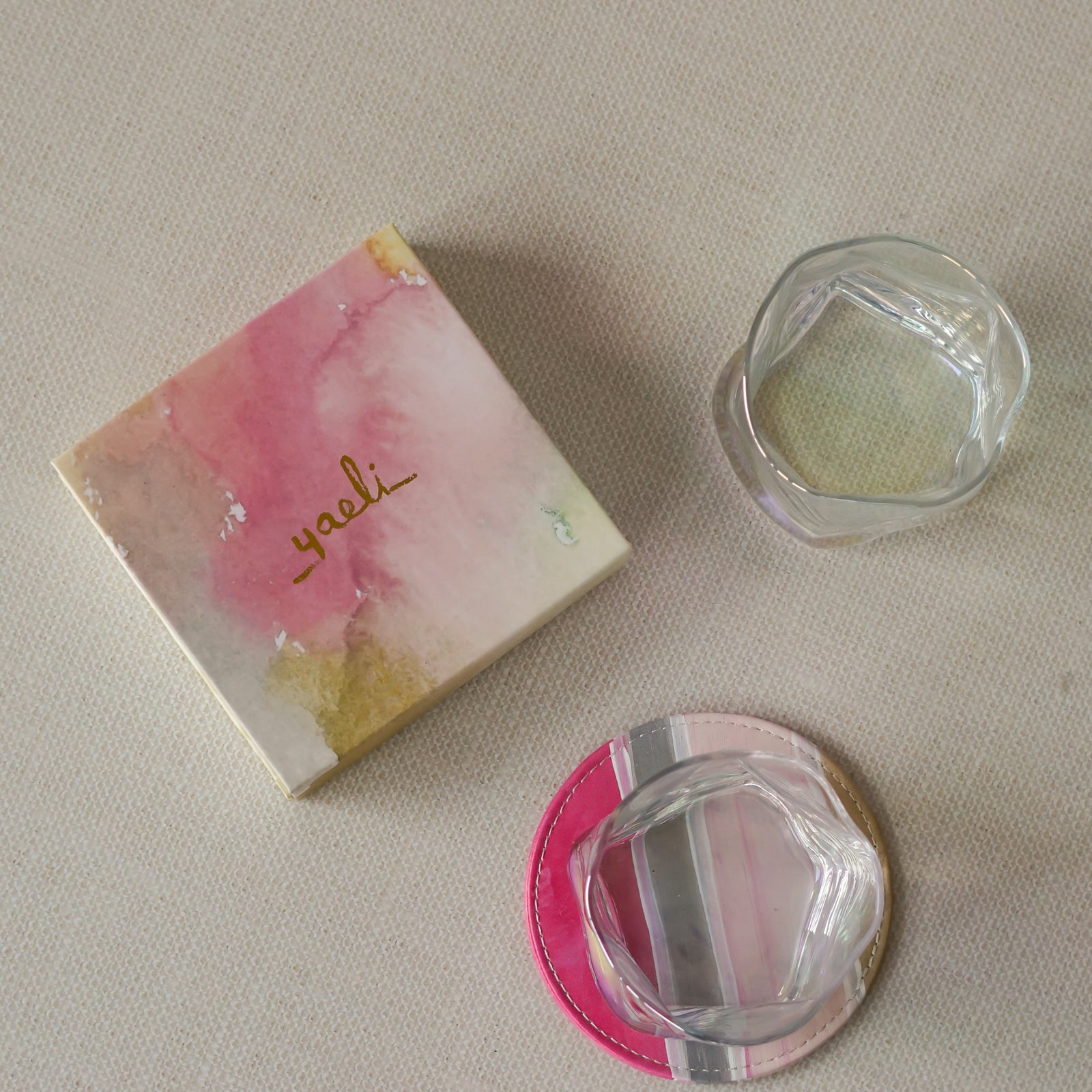 Pink Sunset Coasters | Set of 4