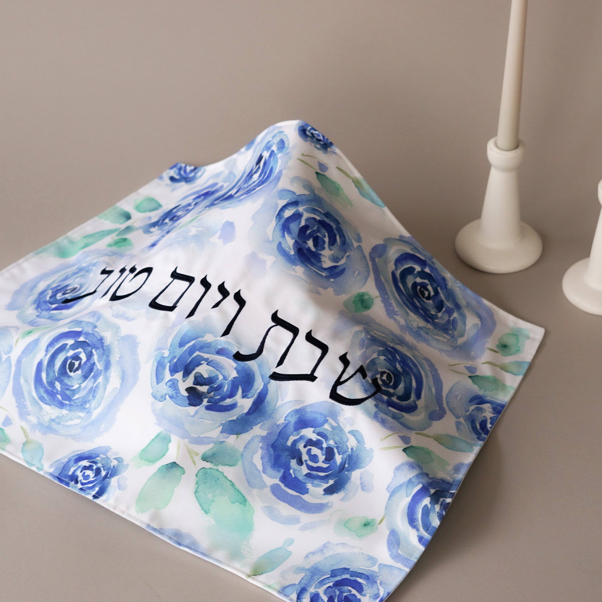 Challah Cover - Blue Floral One