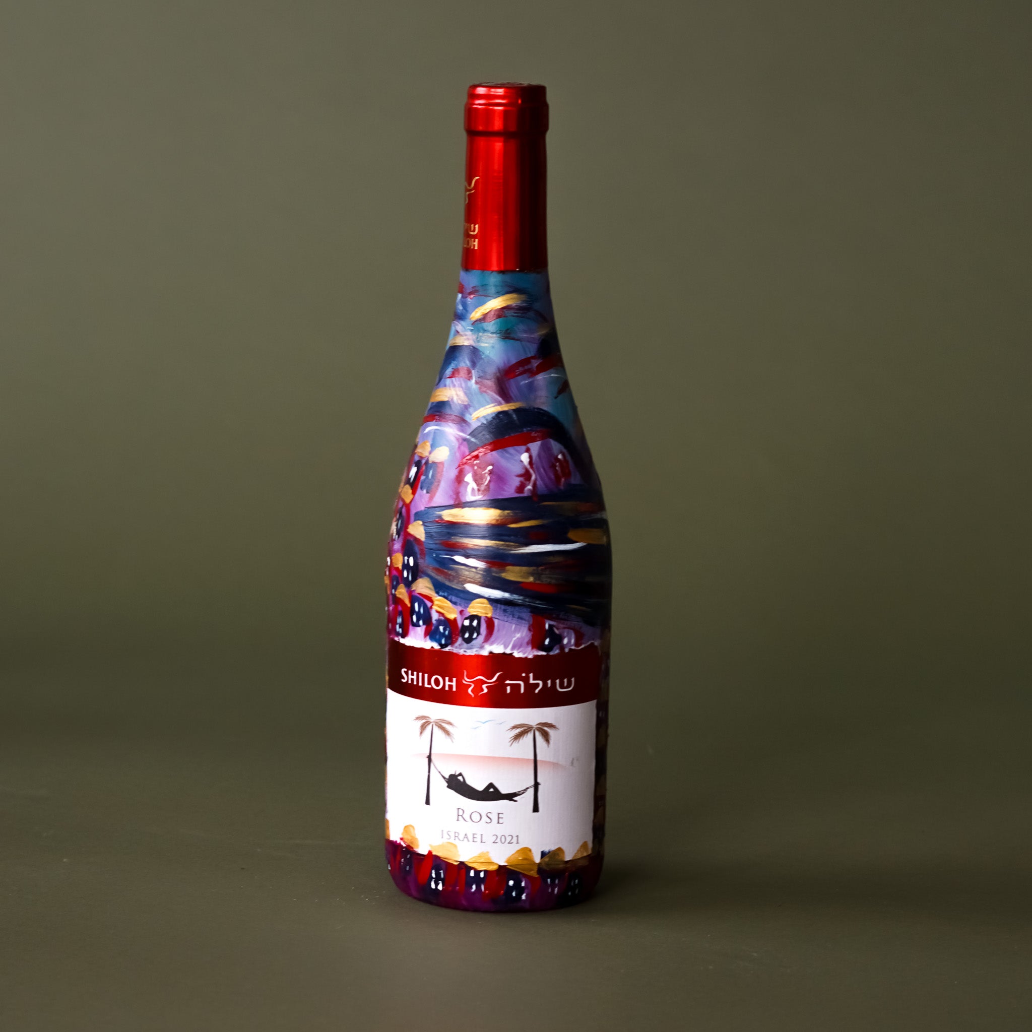Hodu V'Ad Kush and Keser Malchus | Hand Painted  Bottle Set