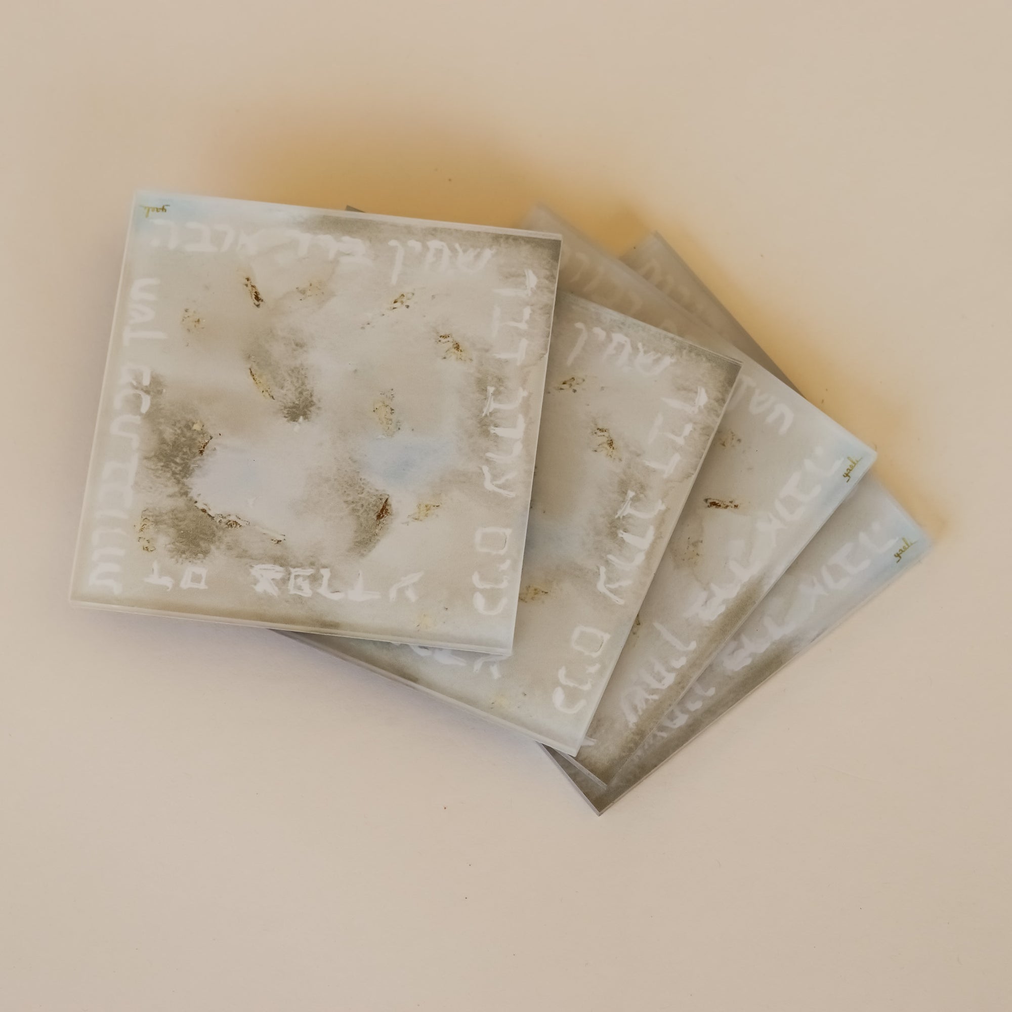 Neutral Pesach Coasters | Set of 4