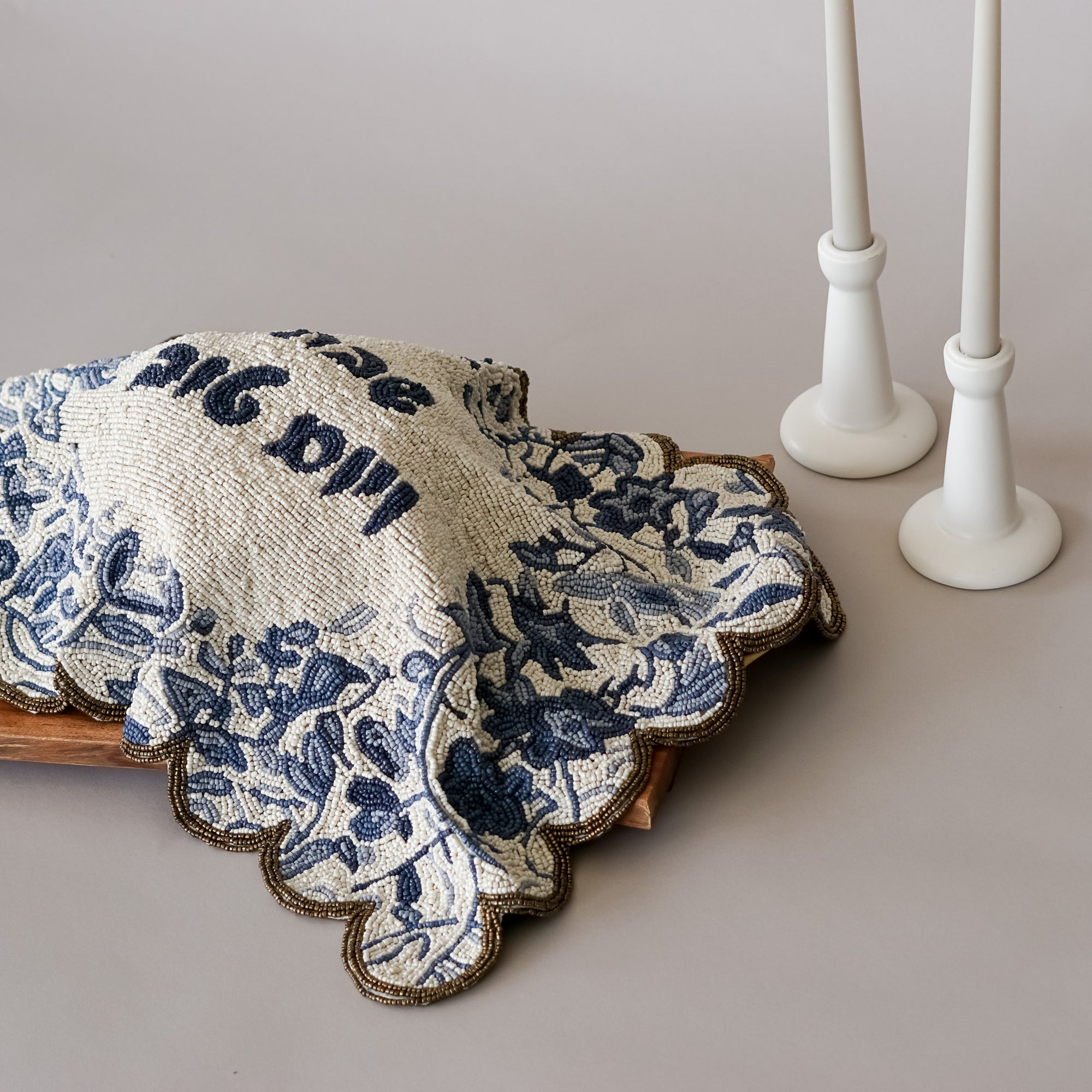 The Toile One | Beaded Challah Cover