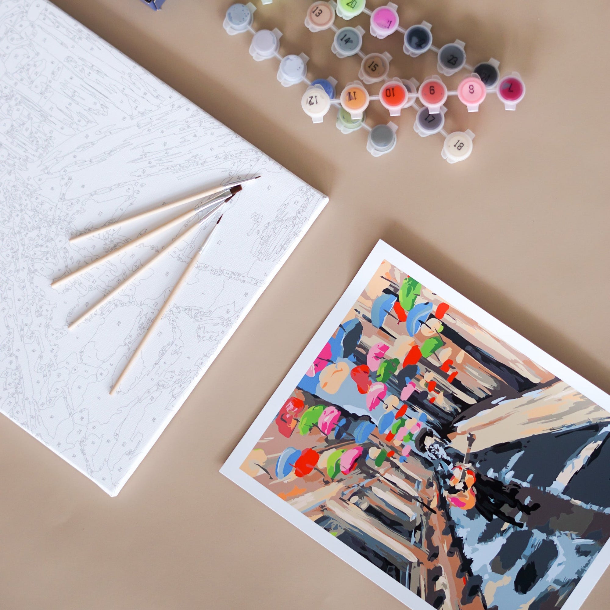 ATELIER | Colorful Umbrellas Paint by Number