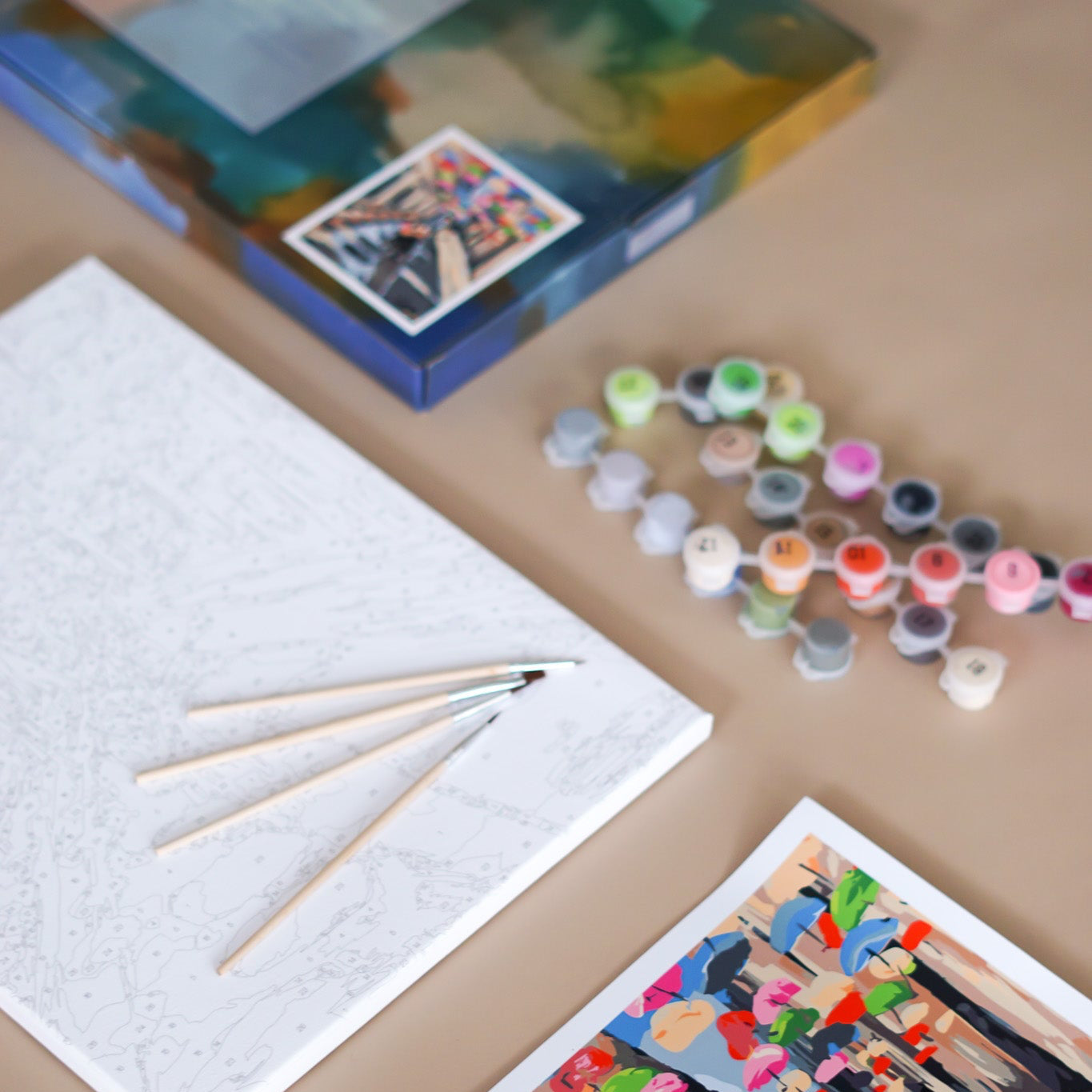 ATELIER | Colorful Umbrellas Paint by Number