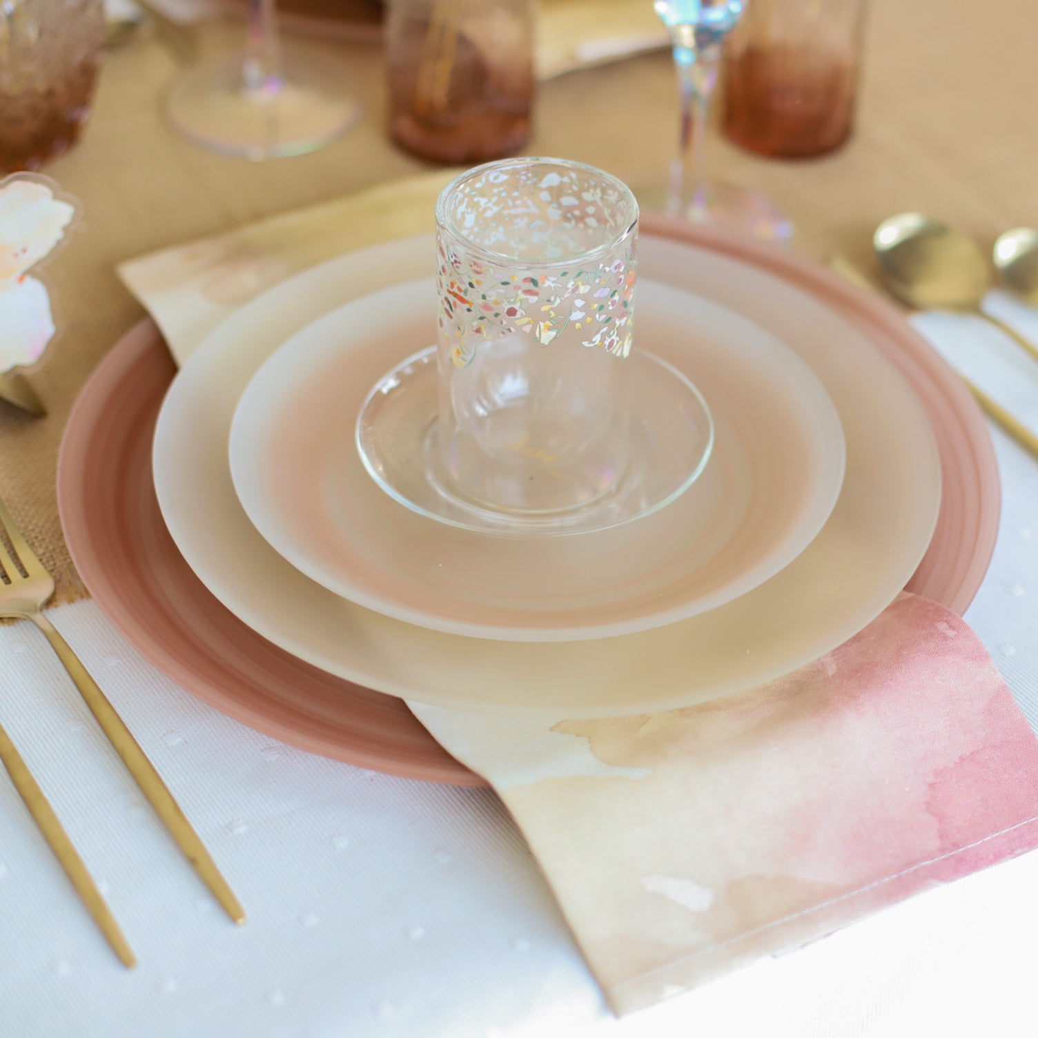 Seashell Cloud Glass Plate | 10.5" Dinner